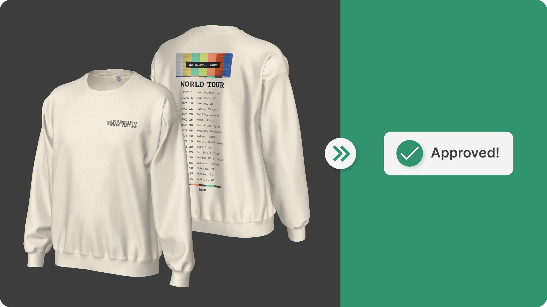 3D Apparel Mockup Approved Graphic