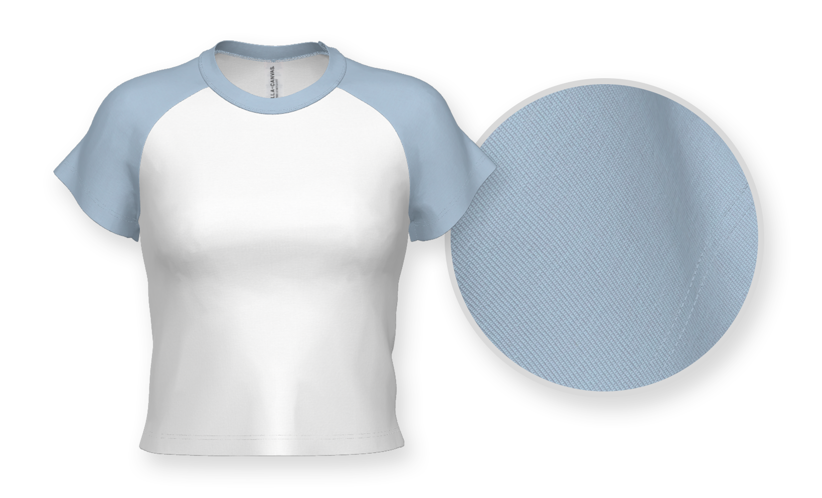 B+C 3D Mockup Raglan Baby Tee