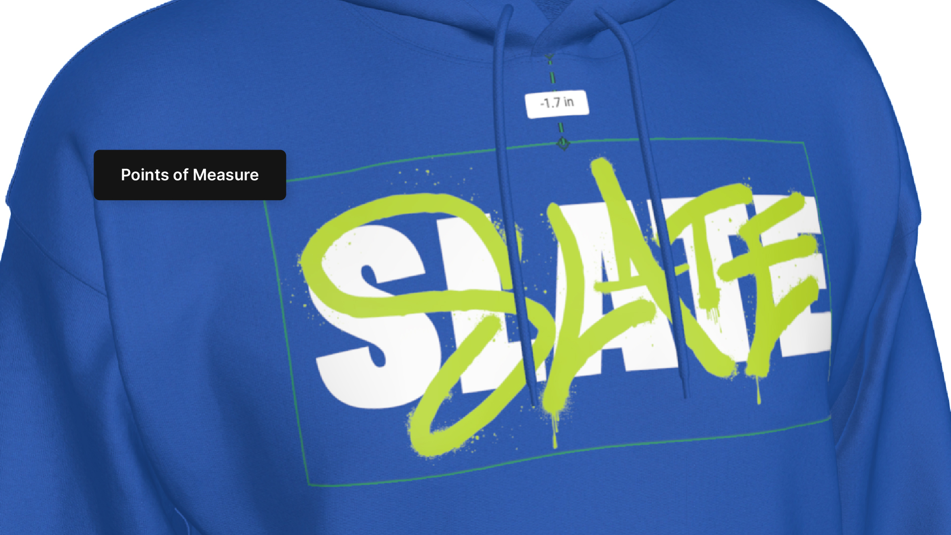 Points of measure on decorated apparel