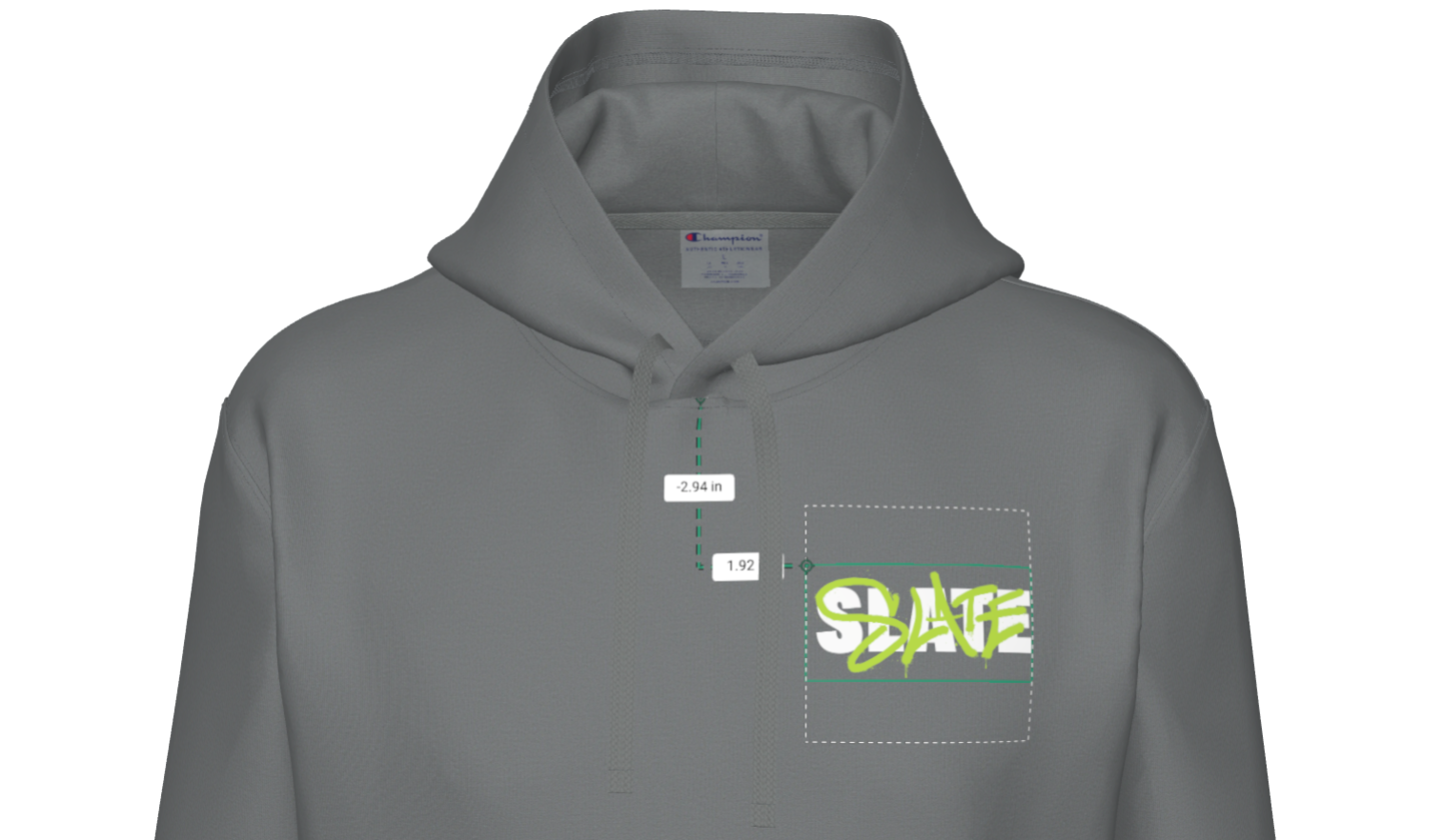 Decorated Garment with POM