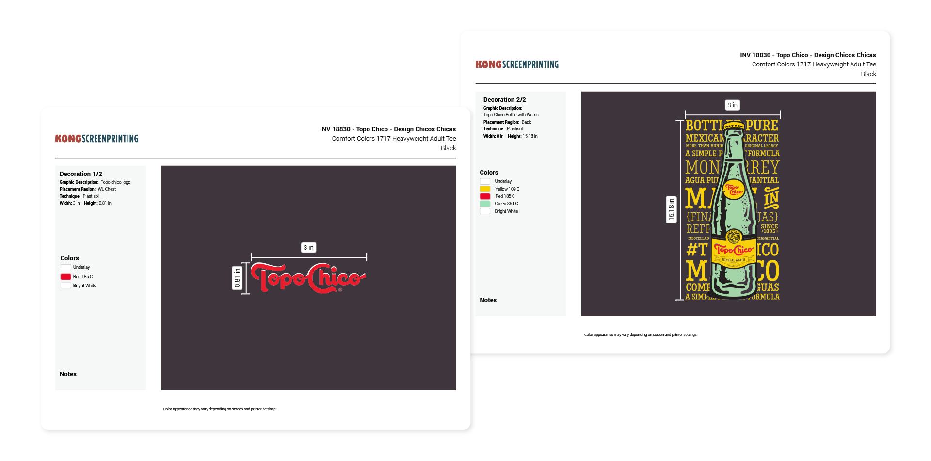 Kong Topo Chico Techpack