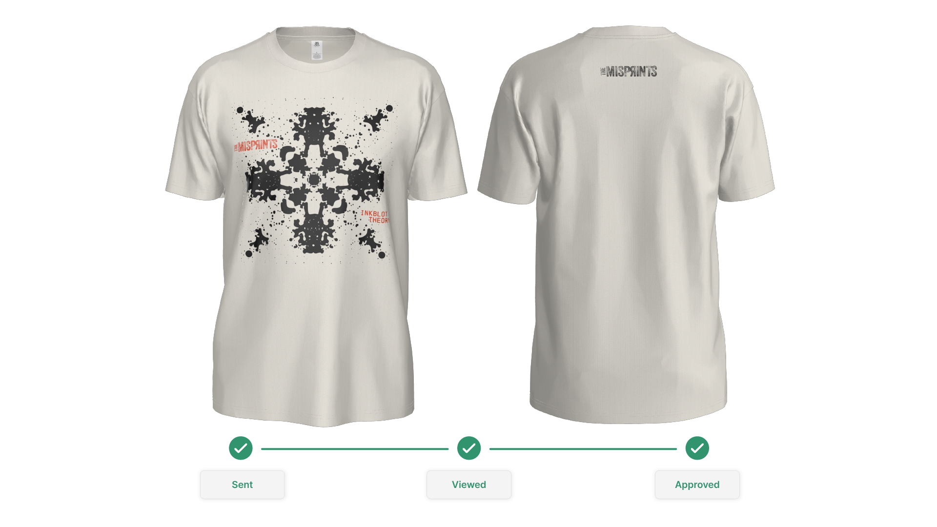 Mockup of a decorated t-shirt in Decorator